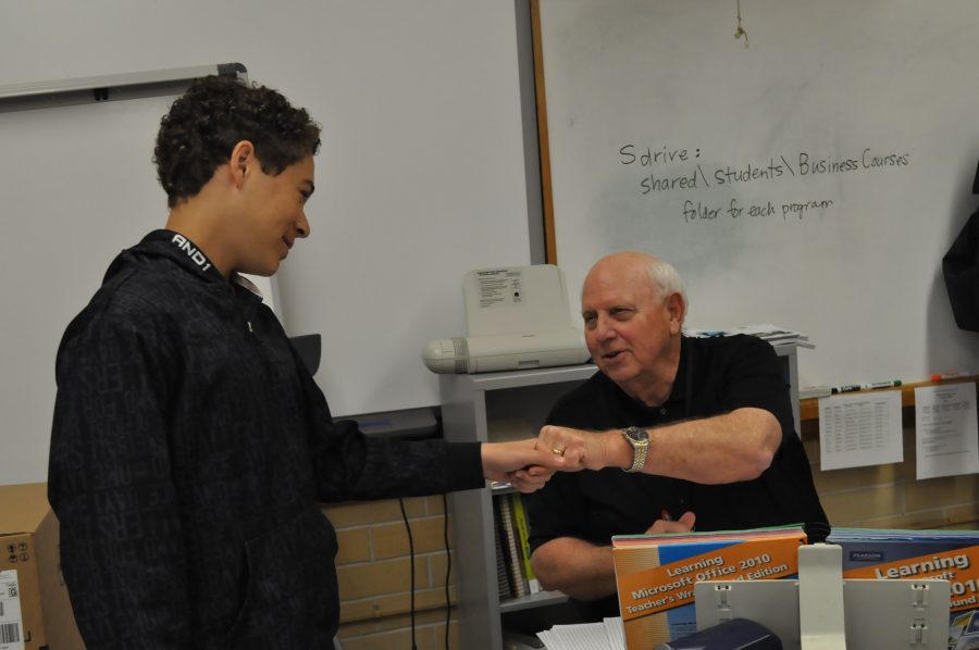 Mangum says that substitute teaching helps keep him connected to modern times. Photo by Audrey Sayer.