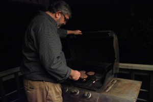 After returning home at 7:00 all goes back to work but this time not for pay but as a father. He jumps over to the grill and works on making dinner for his 3 very hungry teenage boys. Sadly work doesn’t stop when I leave the office.” He exclaims after a long day only prolonged by cooking and helping his kids with projects and homework.