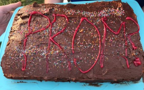 Keane Sammon won this Race by adding a little promposal bling (cake sprinkles) for the target of his promposal: senior Addie Race. Photo courtesy of Race.