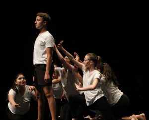 Kollmann stars in his third and final final dance in the end-of-the-year dance show for non-acadamey majors, where he got to exhibit his hip-hop skills along with other types of dance. Photo by Kristen Tibbetts.