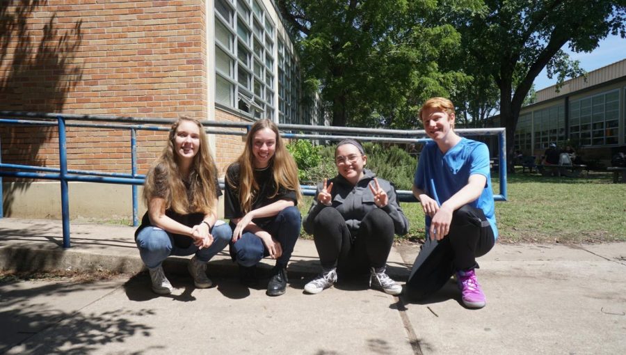 Mitchell%2C+Dart%2C+Thomas+and+Hritz-Jones+are+already+looking+ahead+to+their+second+year+at+Mac+as+sophomores.+Photo+by+Katie+Nalle.