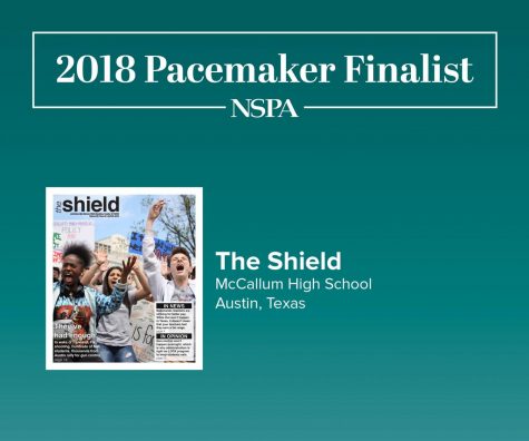 The Shield has been named one of 67 NSPA Newspaper Pacemaker Award finalists.  
