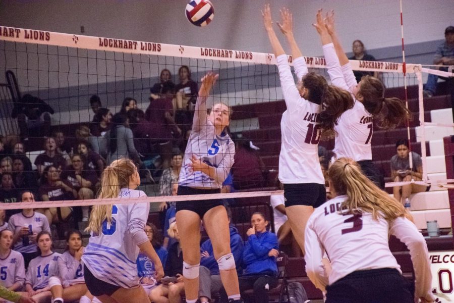 Against Lockhart on the road on Tuesday, Boswell lead the team in aces (2) and kills (12). Photo by Selena de Jesus.