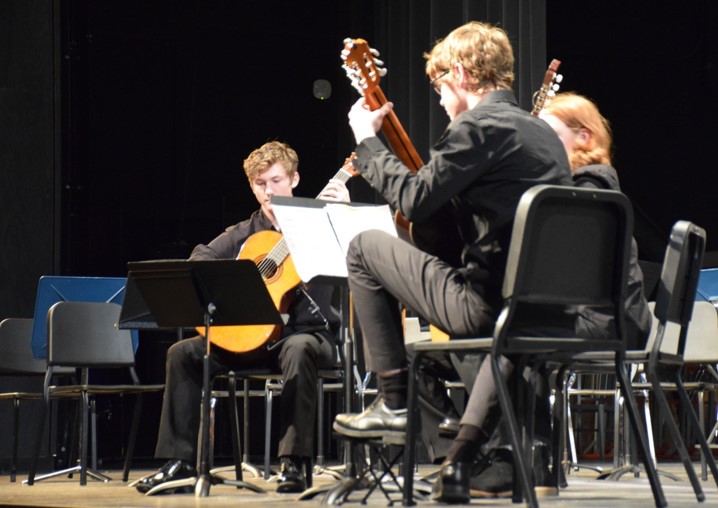 TRIO TURNOUT: The trio of guitarists performed a great piece during last night’s concert. The three boys performed after the first trio and before the second collection of guitarists. 
