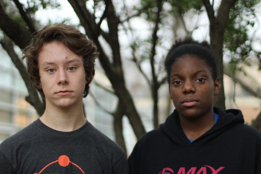 FACES OF THE SHUTDOWN: Junior Acacia Burnett and freshman Finn Higginbotham are among the many Americans whose families are facing financial hardship because of lost income during the federal government shutdown. Photo by Risa Darlington-Horta