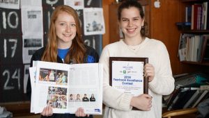 The sweepstakes award from Quill and Scroll is the latest award for Robison and Irwin, the dynamic duo of the 2017-2018 fourth-period journalism class.