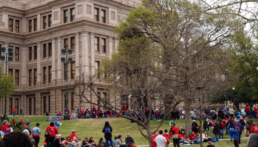Lunch At The Capitol: While rallying, teachers from all around the state gathered for lunch in various places around the capitol, listening to each other’s stories and reasons for being at the march, taking photos and eating with their new friends. 