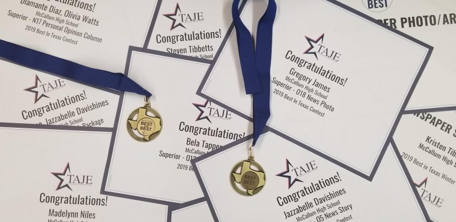 In all the Shield won 124 Best of Texas awards and two Best of the Best of Texas medals in the 2019 TAJE Best of Texas Newspaper Competition.