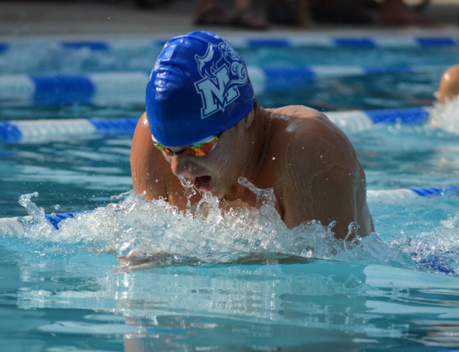 DOUBLE GOLD: Zaplatar won two breastroke events at the Springs Family YMCA meet on Sept. 14. “My motivation is to make my family proud and to be my brothers’ equal in swimming,” he said.