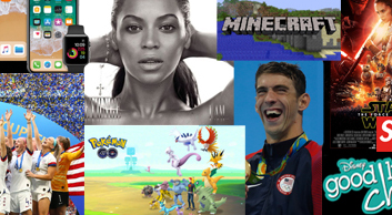Over the course of a decade weve gone from Angry Birds to Pokemon Go to Mario Kart. Sports highlights
included the U.S. Women’s National Soccer winning gold at the Olympics as well as two World Cups and Michael Phelps becoming the most decorated Olympian of all time with 28 medals. 
