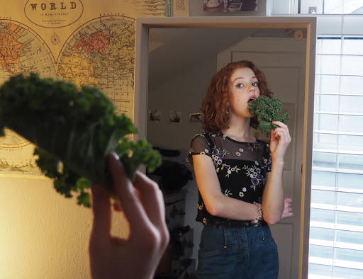 As I say goodbye to gluten and animal products for a week, I open my arms to leafy greens... at least a little bit. Photo by Chloe Marco.