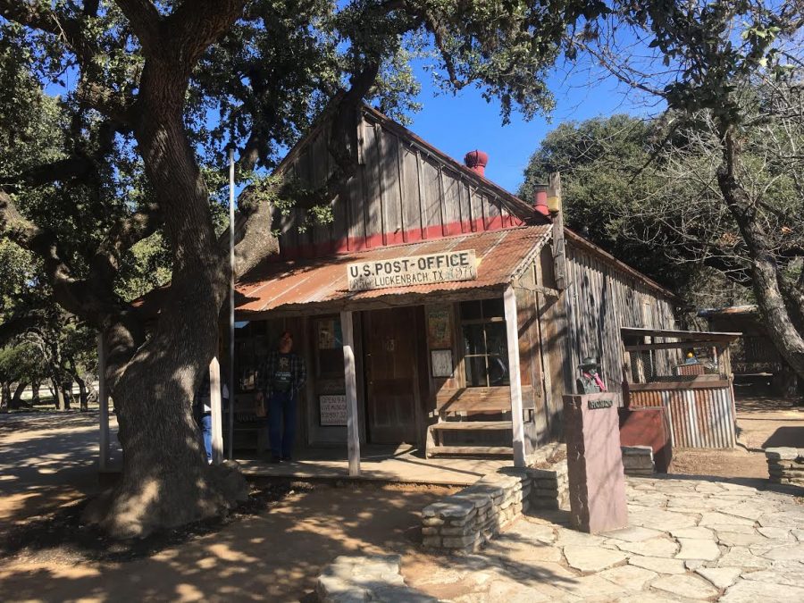 The general store in downtown Luckenbach Texas. The store was build over 150 years ago, and is still open today. You can buy just about anything you could imagine with the Luckenbach logo on it. Photo by Max Rhodes  