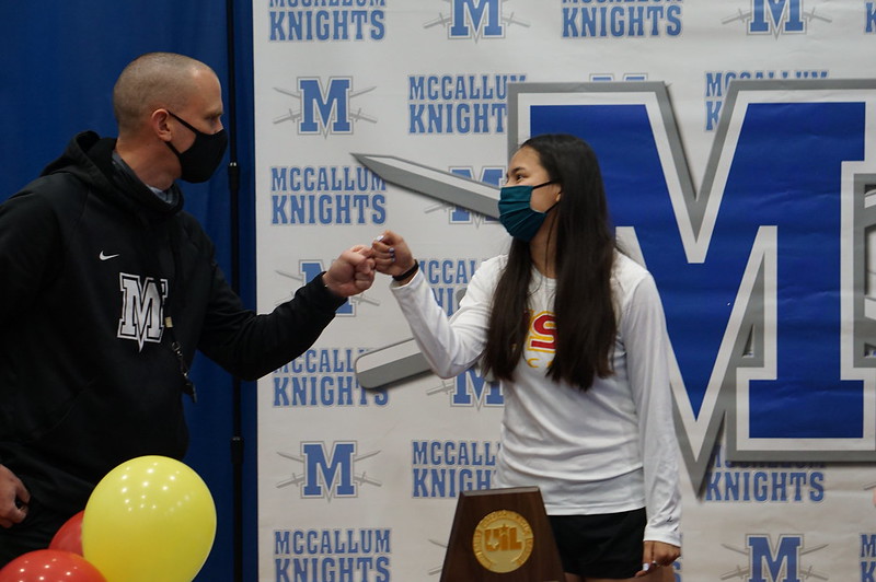 Athletic director Thomas Gammerdinger is a huge admirer of Zuñigas tenacity on the field and leadership off of it. For many years, Gammerdiner was the JV girls soccer coach, and he was a fixture at Zuñigas games this season. Not surprisingly, Zuñiga gave Coach G a shout out in her post-signing speech.