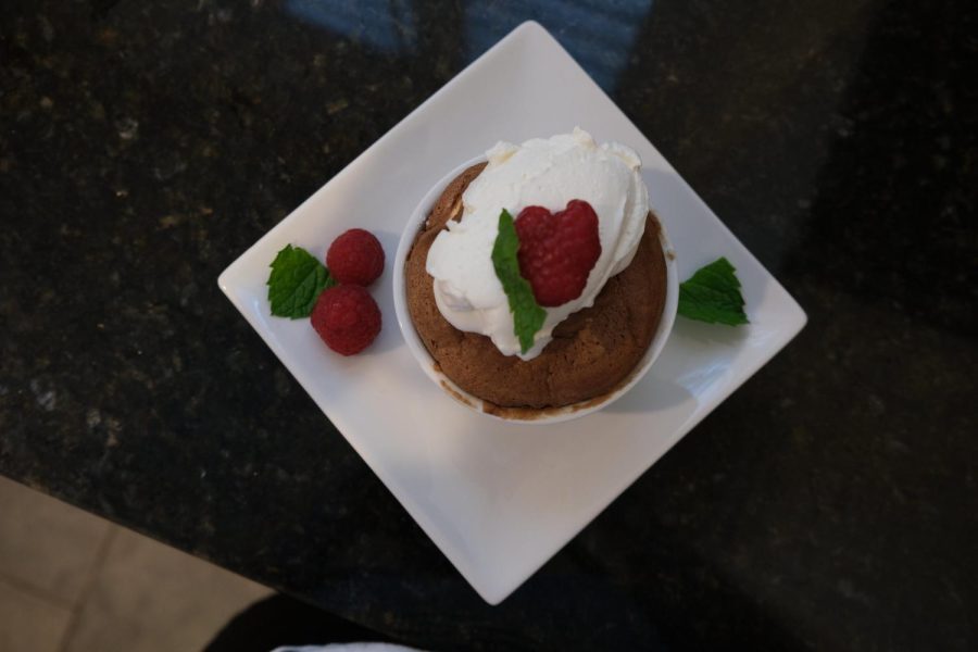 Although cooking this dessert was mildly stressful, the final result of my bitter-sweet chocolate soufflé proved delicious.