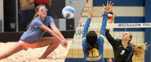 Playing together for McCallum during the 2020 season, Gella Andrew and Grace Werkenthin were pillars as hitters on McCallums front line. But in 2021, Andrew has made the switch to beach volleyball, while Werkenthin has returned to the hardwoods to anchor a retooled varsity volleyball lineup.