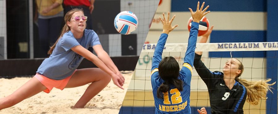 Playing together for McCallum during the 2020 season, Gella Andrew and Grace Werkenthin were pillars as hitters on McCallum's front line. But in 2021, Andrew has made the switch to beach volleyball, while Werkenthin has returned to the hardwoods to anchor a retooled varsity volleyball lineup.