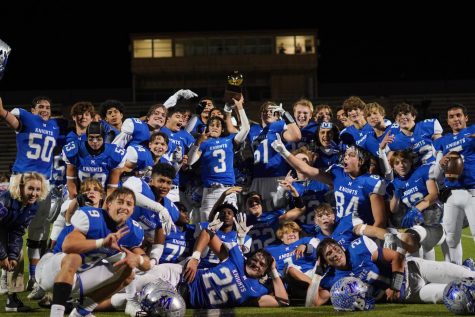 With this bi-district win (and group photo with trophy) the Knights move on to play Alamo Heights for the area title. Win next week, thats our goal, Rosales said.