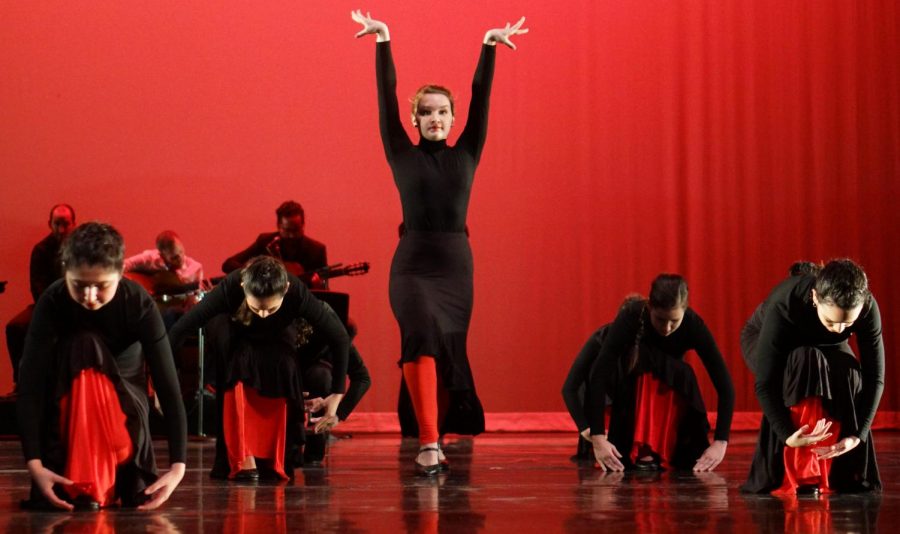 Choreographed by Olivia Chacon, the emerging dance troupes flamenco performance is among the highly anticipated performances of the winter concert. When this years dance seniors were freshman in March of 2019, it was their turn to do a flamenco dance for the winter concert.