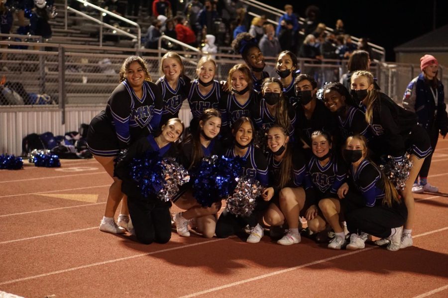 Last Cheer: After a long playoff game that sadly ended in a loss the cheerleaders gathered together for a group photo and our seniors said goodbye to football cheer. 