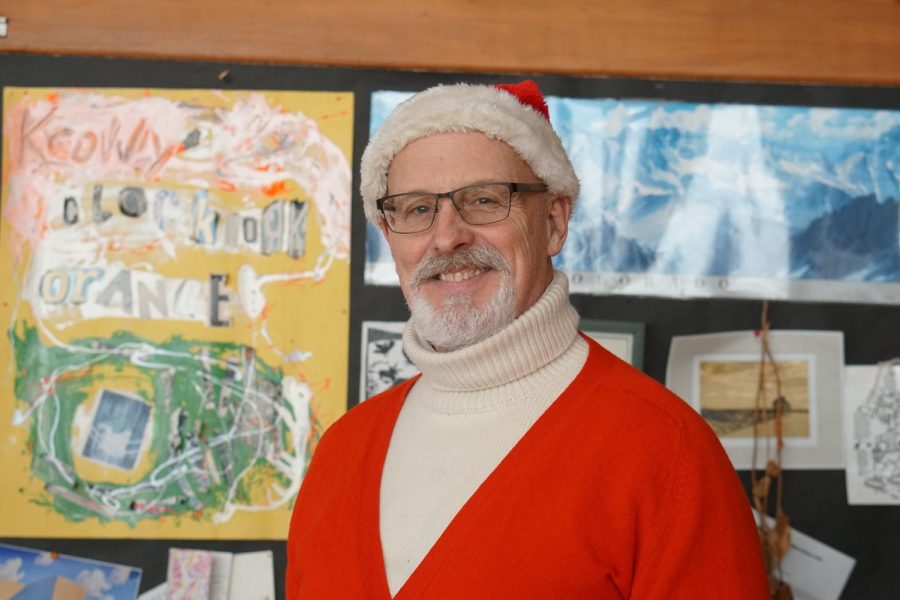 History teacher Oakley Barber often dressed up in festive holiday attire during fall semester finals week. Perhaps his smile was a bit wider heading into a winter break that included his retirement from teaching and a chance to spend more time on his hobbies: motorcycles and photography.