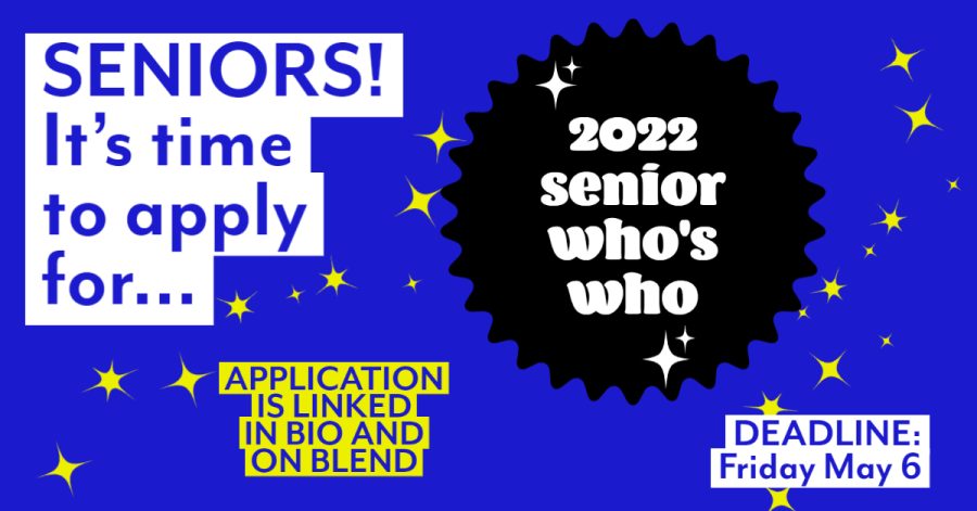 Seniors: Please apply for 2022 Whos Who