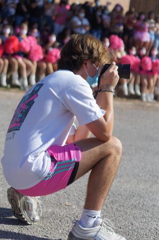 Knight sports editor Charlie Partheymuller captures images of the Pink Week pep rally, the first pep rally on campus since the 2019-2020 school year.