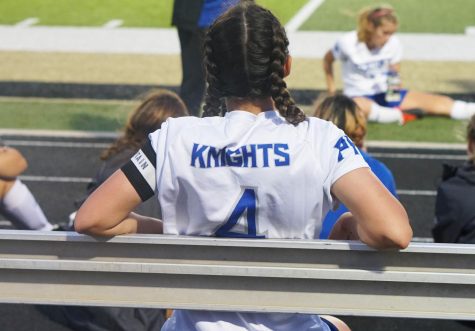 FOUR BY FOUR: Mia Gomez surveys the field after the Knights lost in the area round of the playoffs to bring their stellar season and her brilliant high school career to an end.
