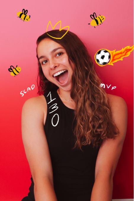ALL THAT SHE CAN BEE: Gomez scored a school-record 130 career goals in her McCallum soccer career, but her development as a digital artist has been just as outstanding. 