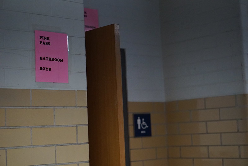 COLOR RULES: A new rule implemented this school year was color coded bathroom passes. This aims to prevent students from wandering around the hallways.