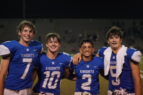 After a stepping up big the past two weeks against the Northeast Raiders and the LASA Raptors, sophomores: Luke Dunham, Gus Ehlers, Mark Sanchez and Mitchell Butler pose for a photo. 
