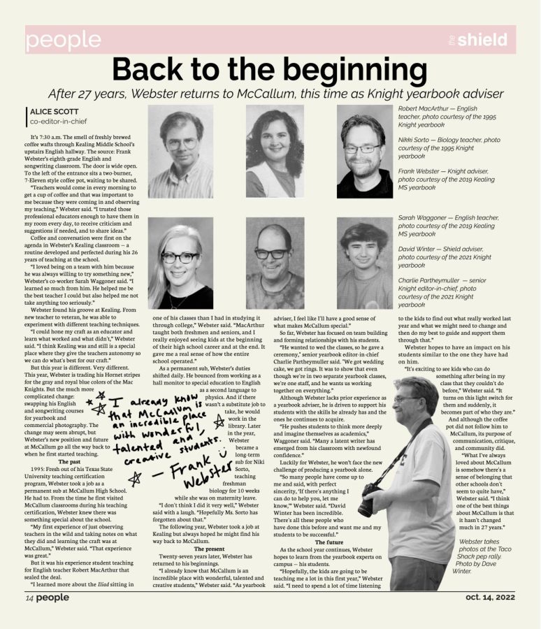 NSPA Fall 2022 Best of Show winner

Alice Scott, newspaper design, fifth place

BACK TO THE BEGINNING

Volume 70, Number 1, Oct. 14, page 14.