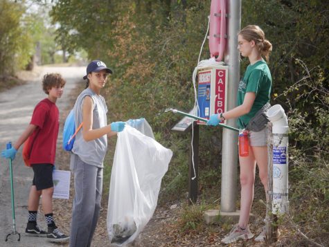 Members of the Environmental Knights club participate in a trash clean-up at McKinney Falls. After cleaning up the grounds, several Environmental Knights went fishing. The group is taking another field trip on Monday to West Cave Preserve.