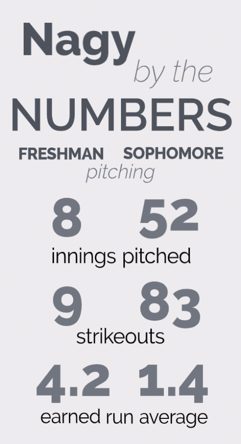 A breakdown of Nagys stats from his freshman and sophomore seasons. 