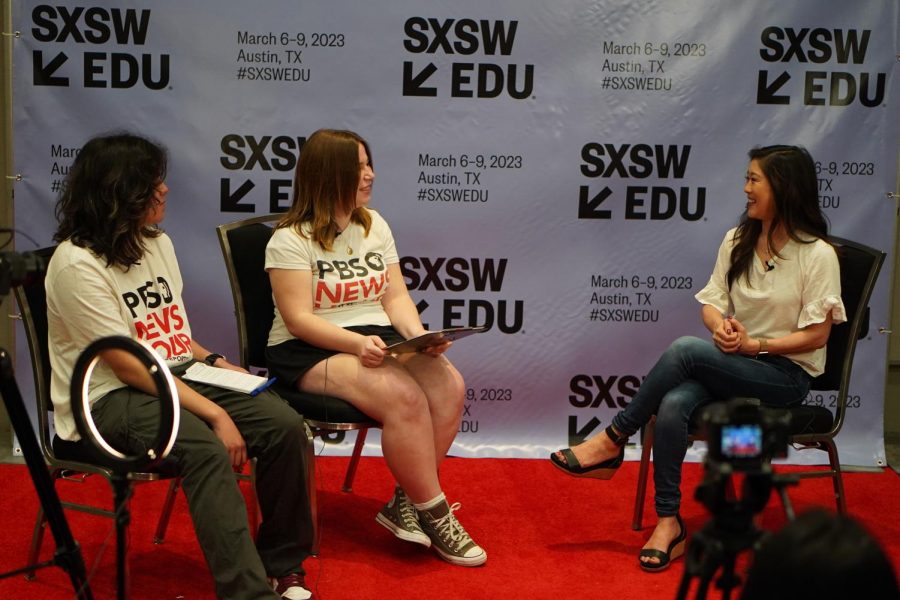 Martin and Scott teamed up to interview Yamaguchi at SXSW EDU for PBS NewsHour Student Reporting Labs.