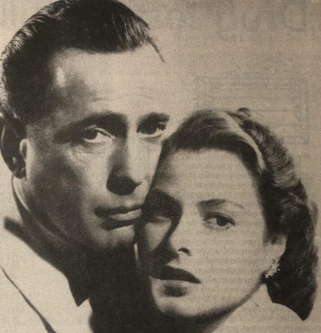 Humphrey Bogart and Ingrid Bergman starred in the 1957 classic, Casablanca. The movie was filmed in black-and-white and was colorized by Turner Broadcasting. Photo courtesy of American-Statesman and caption by unknown staff writer.