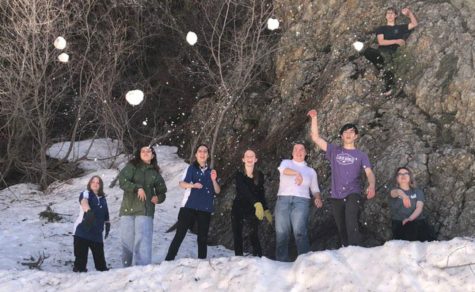 Not content only to shoot arrows while on their trip to Utah to compete in National Archery in the Schools U.S. Western National Tournament in Utah, the members of the Mac archery team also honed their marksmanship skills by throwing snowballs.