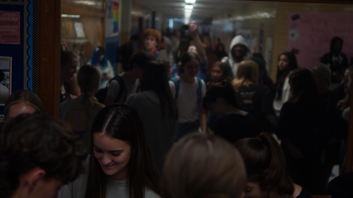 Crowded hallway