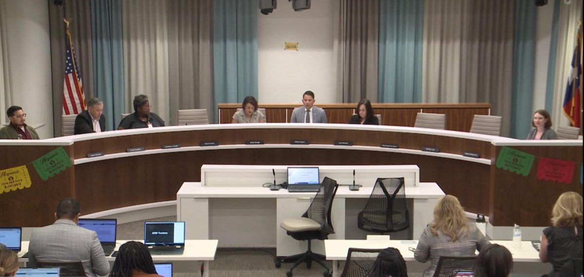 The board of trustees moves into a private session to discuss pending legal issues involving the Texas Education Agency during their meeting last Thursday.
