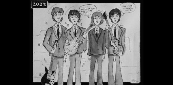 More than a century after their last No. 1 hit—1970s Let it Be—the Beatles topped the charts again in late 2023 with Then and Now, a song that was made with recordings of John Lennons vocals and George Harrisons guitar. “I think the process of how the song came together is absolutely fascinating, songwriting teacher J. Frank Webster said. The fact they had an original recording that they tried to add onto when George Harrison was alive, and still years later came back a third time and finally got it right is pretty amazing.”