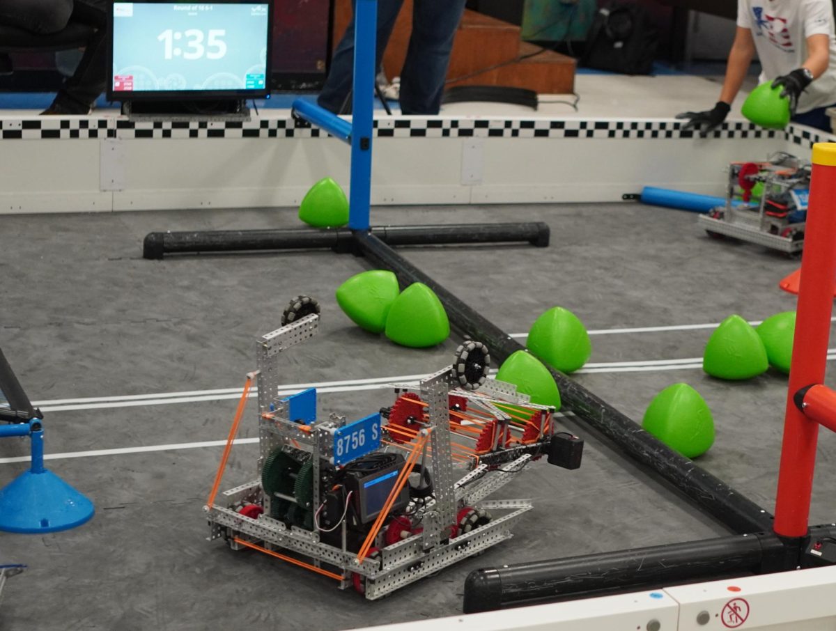 Photograph from the Dec. 2 robotics tournament.