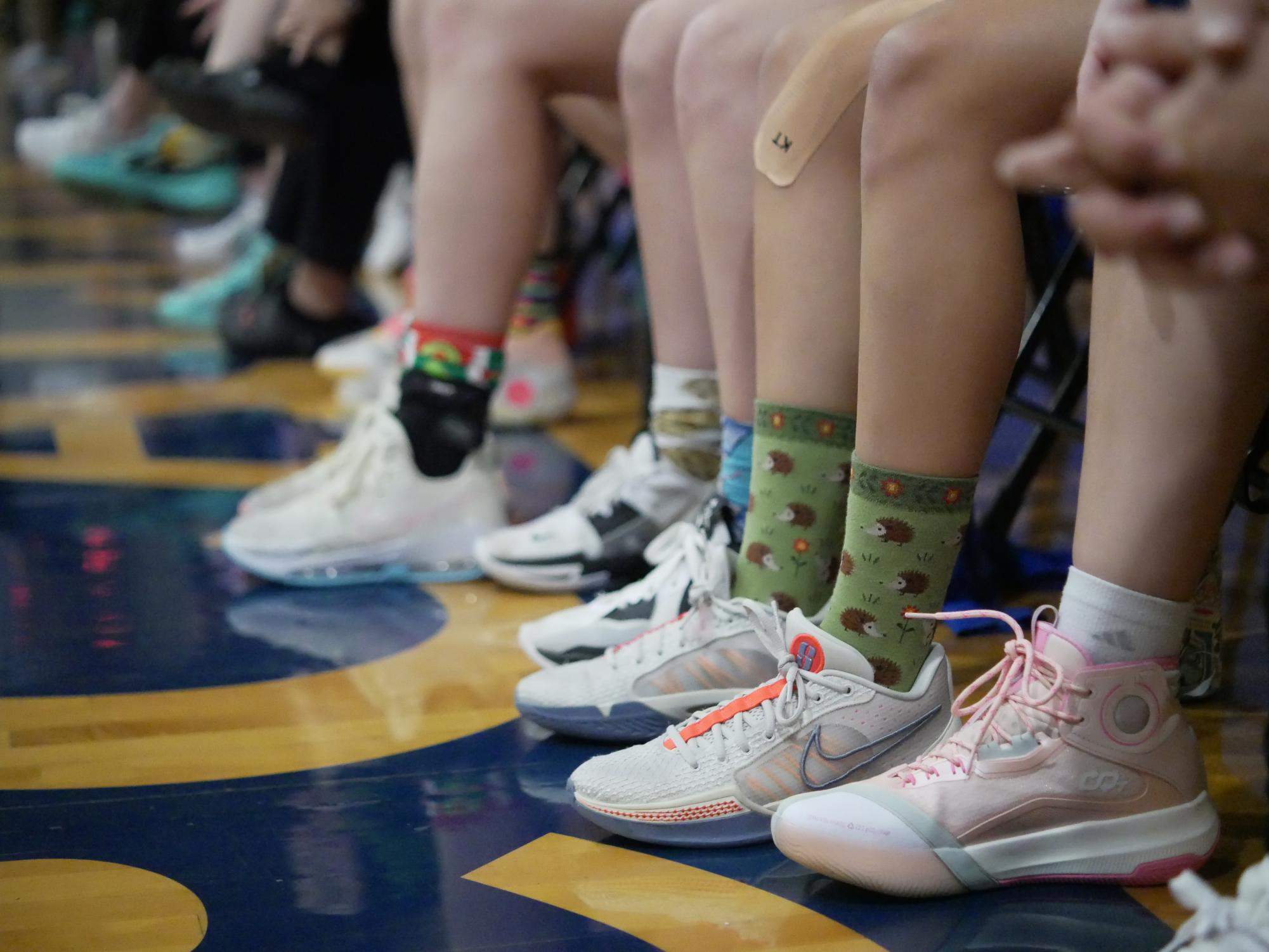 No. 3 — It was Crazy Sock Day for the team.