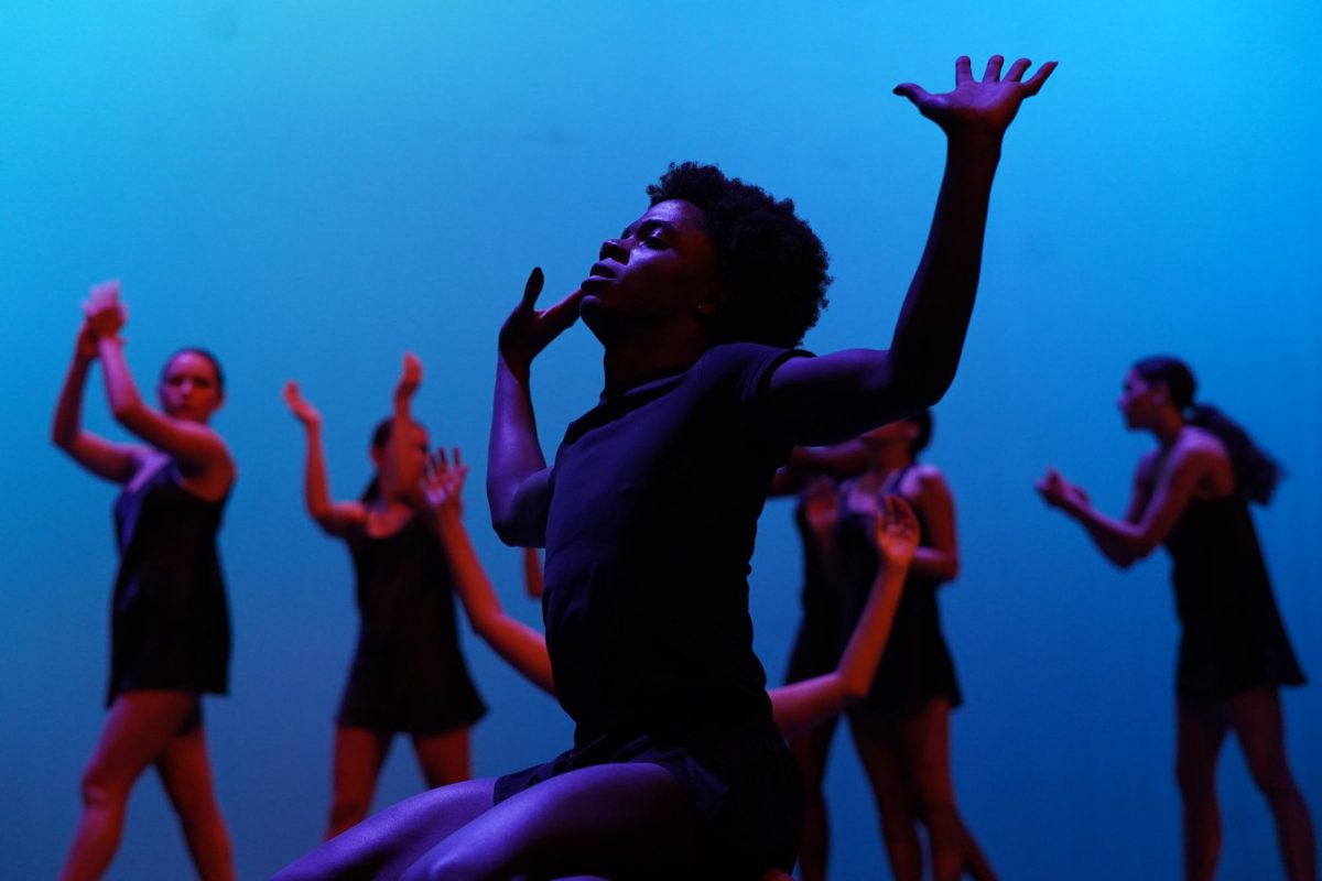 Former senior Khi Washignton performing their self choreographed piece during the 2023 McCallum Youth Dance spring student directed show. 