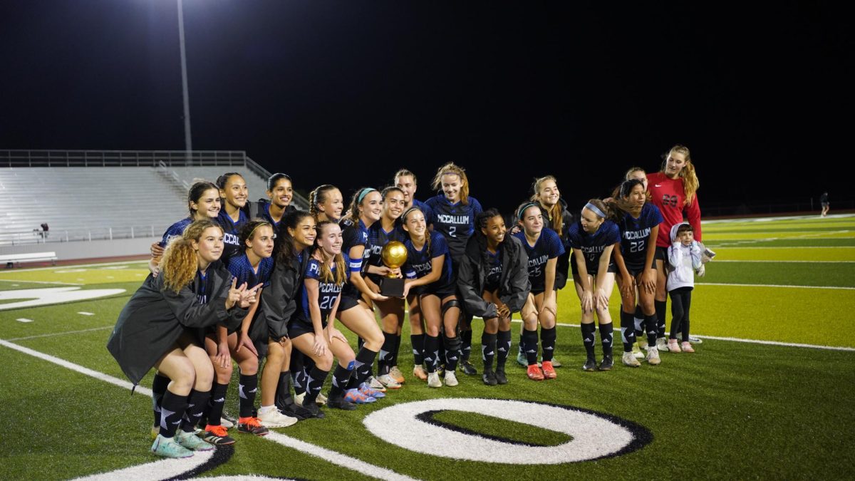 The varsity team after their 1-0 win against Magnolia High School, which made them area champions.