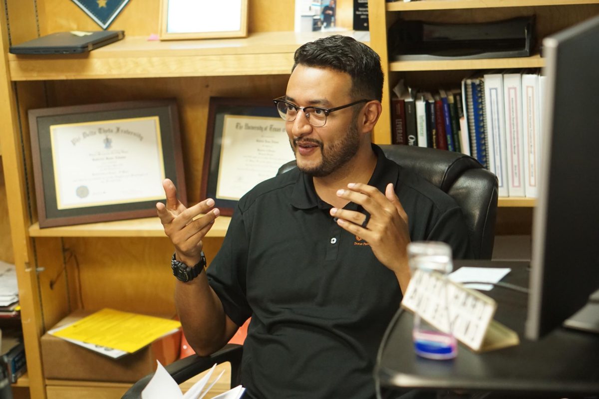 AN EARLY HOMECOMING: Newly appointed assistant principal Gabriel Adame returned to McCallum this year after spending a year obtaining his master’s of education with the UT Texas Principals Leadership Academy.

During his studies, Adame acted as an assistant principal at a middle school and an elementary school in order to gain more experience.

Nevertheless, Adame felt compelled to return to Mac.

“There are three main reasons I came back to McCallum,” Adame said. “Besides the students, who have been incredibly kind, supportive and funny, my colleagues and the friendships I developed here have been a huge part of the reason I came back.”

Adame also said the community within the faculty was one of the main reasons he chose to return.

“I felt so supported as an AP Biology teacher and coach,” Adame said. “And I can never repay them for the help I received, whether it was in the form of an email that made me feel good about what I was doing as a teacher or whether it was a kind remark as we were cheering on a kiddo in the stands.”

Moving forward, Adame plans to take his role as an assistant principal seriously. He’s committed to leading by example when it comes to establishing a work ethic and a positive mindset.

“The biggest value I want to embody is integrity,” Adame said. “I really hope that by the time I’m done here, people can really see me for the work that I did and the people I helped. Because really, this job is not about me. This job is about how I can get students to the place they want to be and how can I get teachers to be the best versions of themselves.”

Fellow assistant principal Larry Featherstone believes that Adame continuously embodies that integrity.

“I feel great about him being back here at McCallum,” Featherstone said. “He’s doing a phenomenal job. He’s training teachers, supporting students, and the best part is that he does it all with a smile on his face. He has a great spirit about him.”

No matter how beloved he is on campus, however, Adame takes a humble approach to his work.

“I’m a servant of the public, and it’s something I take great pride in, helping people accomplish the goals, the aspirations, the endeavors they set out for themselves,” Adame said. “If I can be a guide for them to navigate that, that’s what I want to do. Those are things I really try to live by, integrity and servitude.”