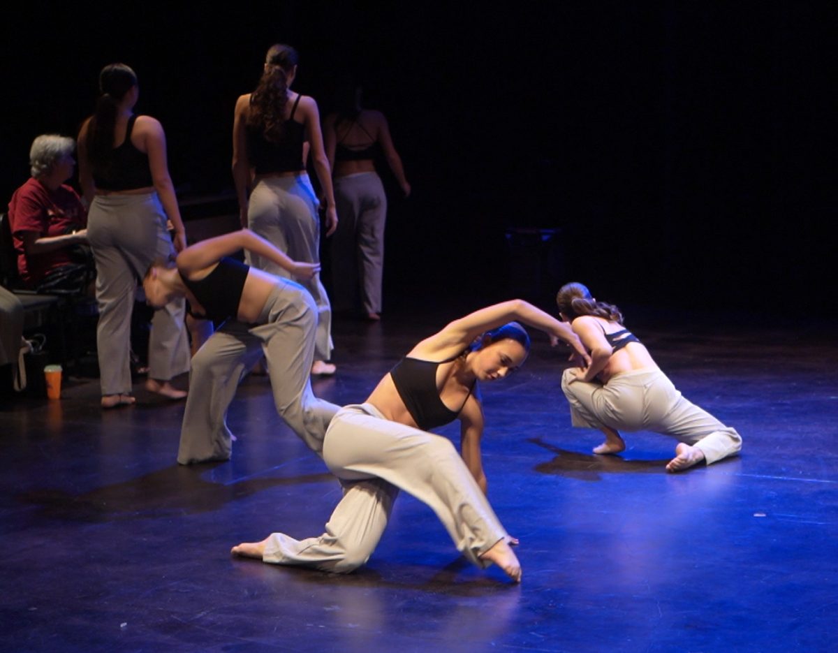 A KNIGHT TO DANCE: Front and center, Corrin Hampton, a junior and dance major at McCallum, performs with her dance group, the BHumn Arts Ensemble, at the Day of Dance performance last Saturday at the Austin ISD Performing Arts Center. The event was a showcase of talent and hard work, bringing together dancers from across the district. 

Hampton’s group had been preparing for months, mastering a difficult piece despite a tight rehearsal schedule.

“The preparation for the performance was pretty stressful because it was a challenging piece to learn, and we didn’t have a lot of time,” Hampton said. “But it was really fun to perform.”

With limited time to perfect the choreography, the members of the ensemble pushed themselves to its limits, determined to give  best on stage. On the day of the performance, however, all their work came together to produce a complete piece.

Caption by Shayla Allen.