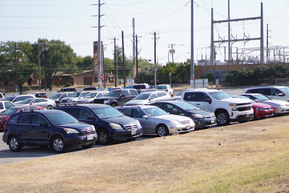 Many McCallum students find daily parking in the band lot