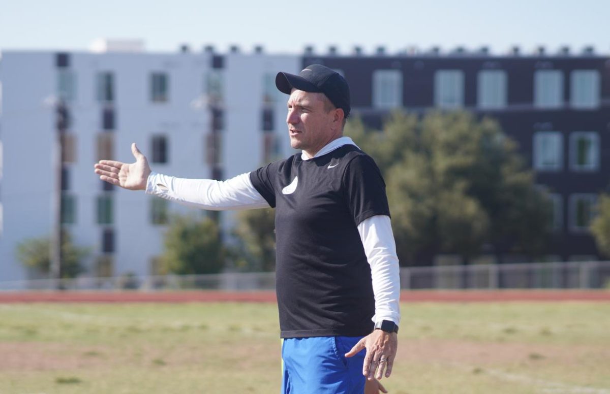 Jason Rich coaches the girls soccer team through a drill on Oct. 10. After stints in Avon Lake (Ohio), Stony Point and Georgetown, Rich inherits a program that won an area title a year ago with the athletic director stepping in to coaching in the middle of the season.