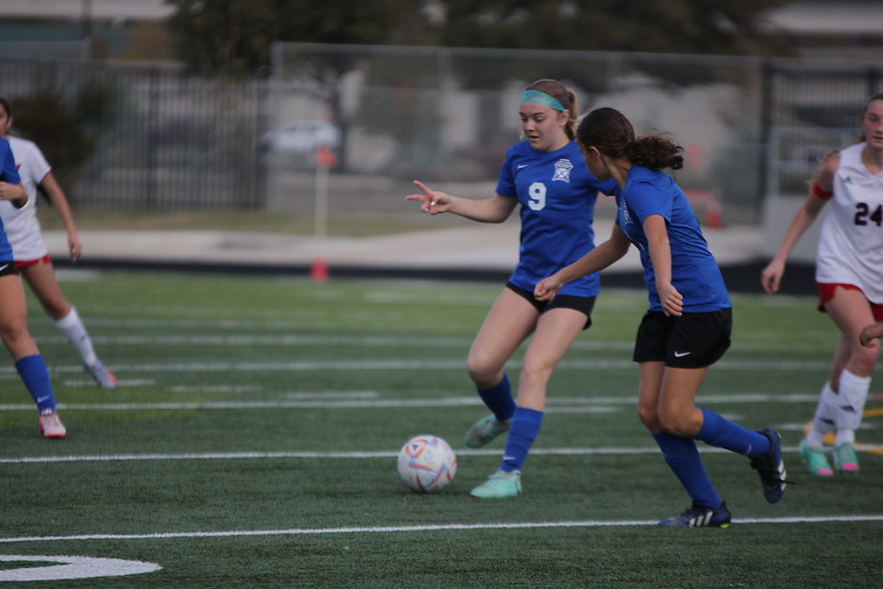 JV-A team member playing in East View scrimmage