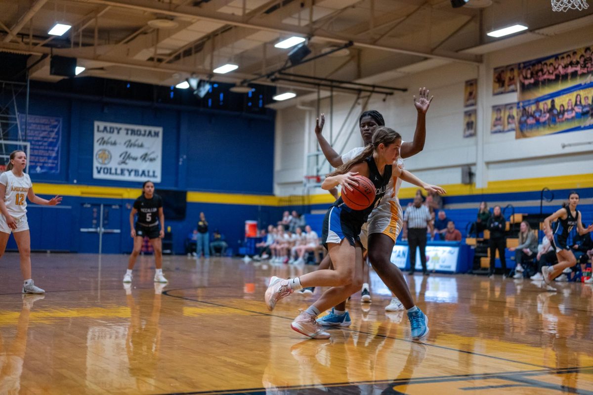 Varsity Lady Knights play Trojans at Anderson on Dec. 31 2024. 