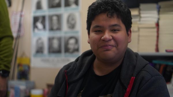 Senior Chris Hernandez poses for a picture in his ESL class. Hernandez moved to Austin from Villahermosa, a city in southern Mexico, in the summer of 2023. Hernandez plans to pursue higher education and has started applying to colleges. Senior Abdiel Hernandez, and Freshman Metzi Luna did not want their picture to be used.